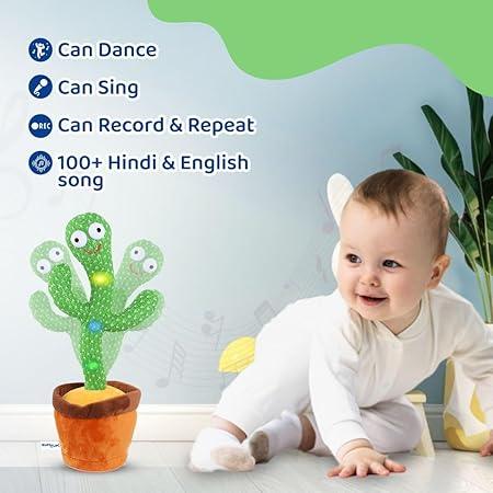 Vaayu-E-Store voice repeat cactus toy for kids and toddlers