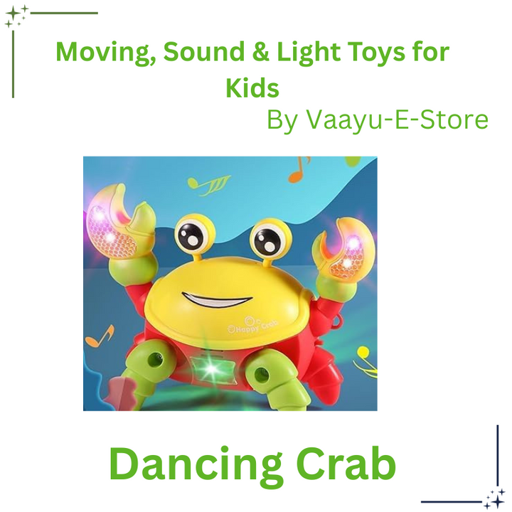 Light-Up Camel Musical Toy for Kids – Vaayu-E-Store  Crawling Crab Toy with LED Lights and Music – Vaayu-E-Store