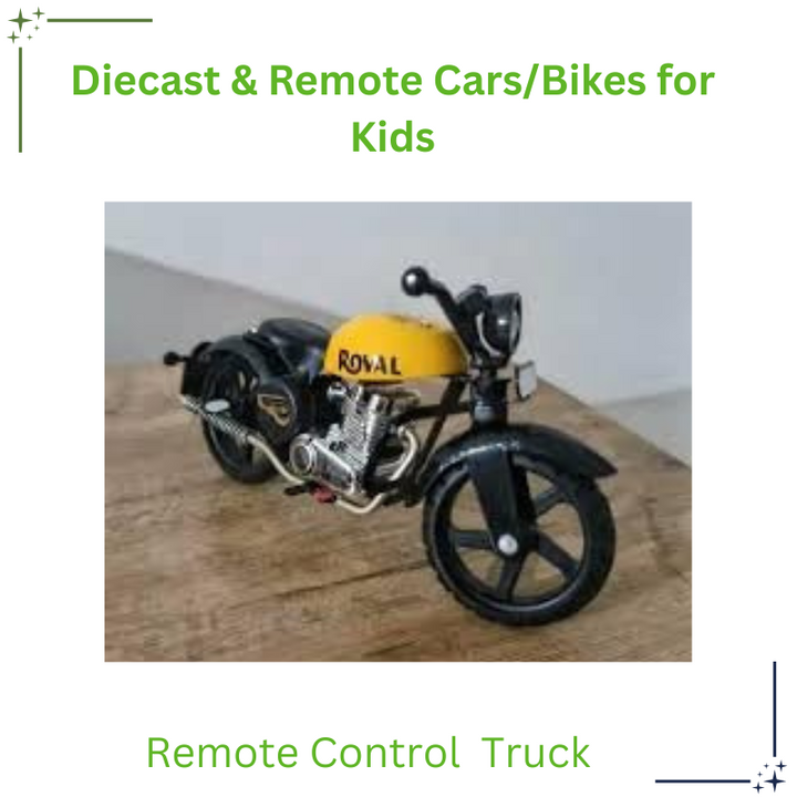 Combo Pack – Diecast Bike + Remote Control Truck – Fun Gift Combo for Teens