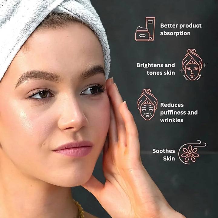 Close-up of jade facial massager for daily beauty routine