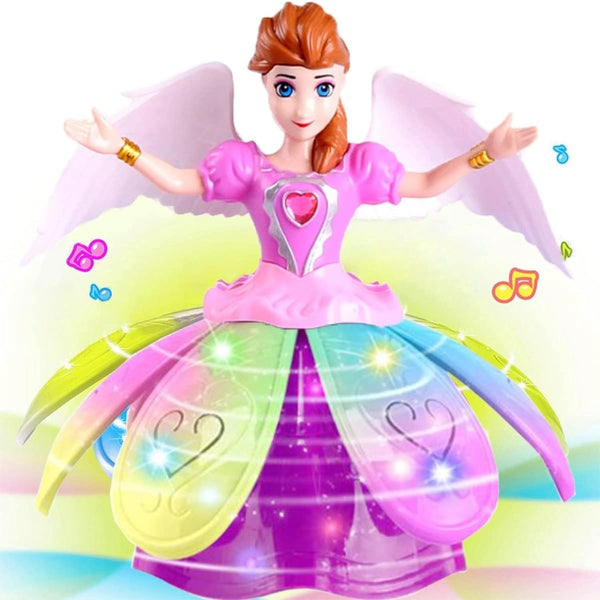 Vaayu-E-Store Dancing Angel Doll with 3D Lights

Princess Musical Doll for Kids

360 Degree Spinning Toy with Music

LED Light Doll with Bump and Go Movement

Fun Gift Toy for Girls and Toddlers

