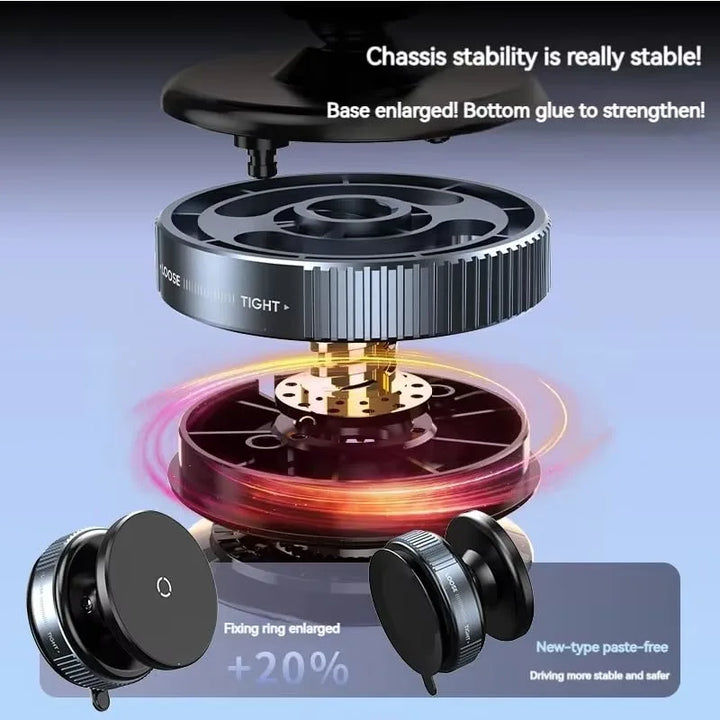 "Car mobile holder with strong suction and metal chip by Vaayu-E-Store"

