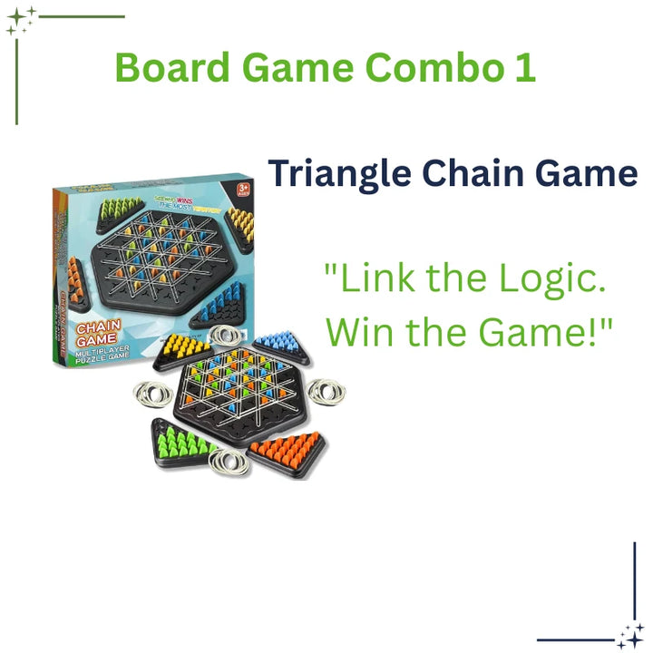 Triangle Chain Strategy Game with Rubber Bands – Vaayu-E-Store

