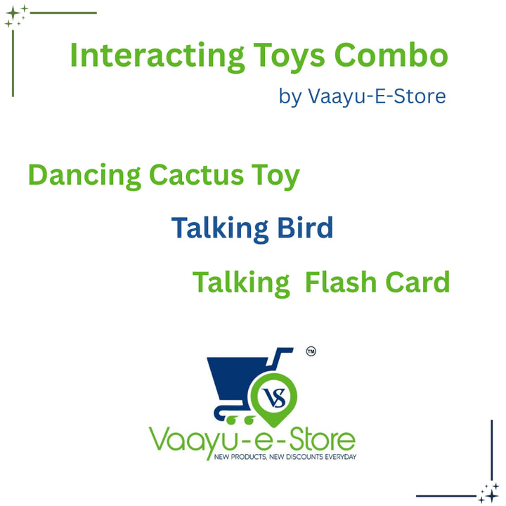 Product listing for 'Interacting Toys Combo' by Vaayu-E-Store on a white background.