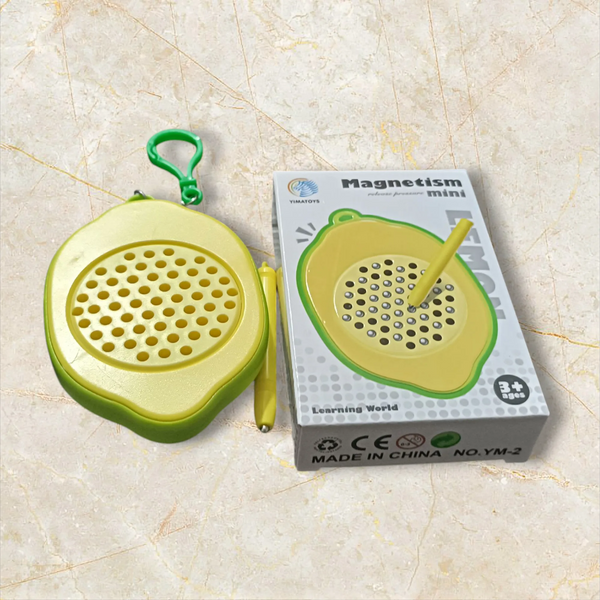 "Papaya-shaped magnetic drawing keychain toy for toddlers by Vaayu-E-Store"

