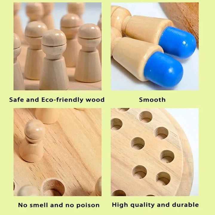 Packaging of Vaayu-E-Store Wooden Memory Chess Game – Perfect Gift