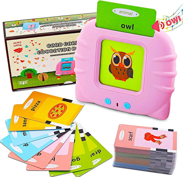 Educational talking flash cards for toddlers with speech machine