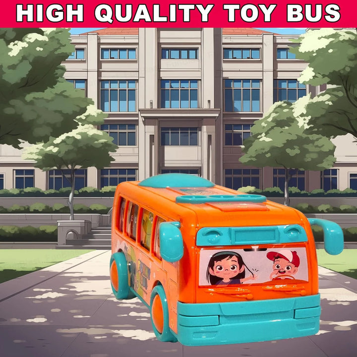 Travel-friendly and safe toy vehicle – Vaayu-E-Store pull-back mini bus