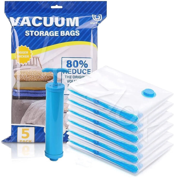 Small, medium, large space saver vacuum bags for clothes

