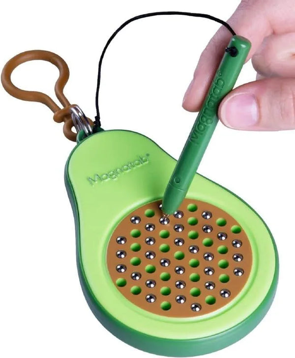 Avocado-shaped magnetic drawing keychain toy for kids by Vaayu-E-Store"