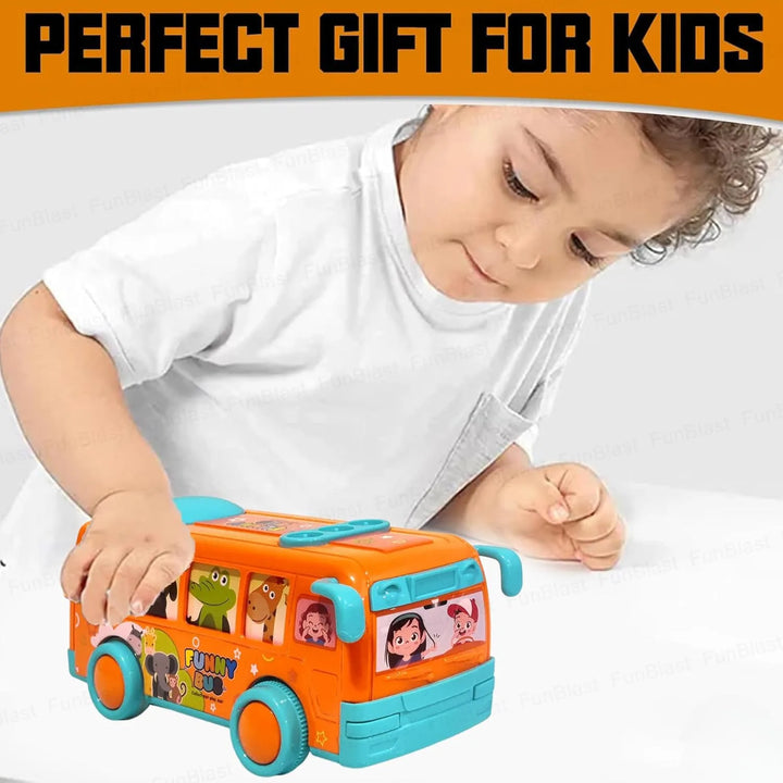 Lightweight and educational toy for 3+ year olds – Mini bus close-up