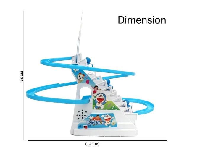 Cartoon character track toy with music and lights