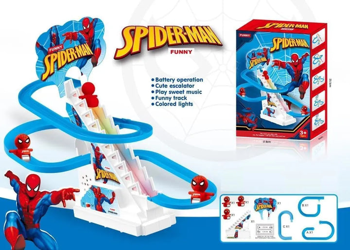 Superhero-inspired toy ride for toddlers with music