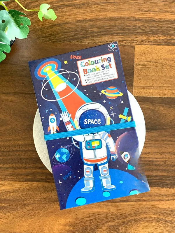 Vaayu-E-Store space-themed coloring book with astronaut design