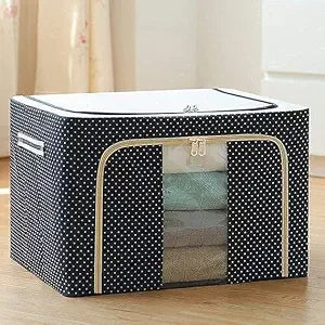 aayu‑E‑Store foldable storage organizer 66 L with clear window
