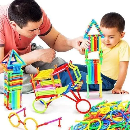 Educational block set for kids – interlocking puzzle-style blocks