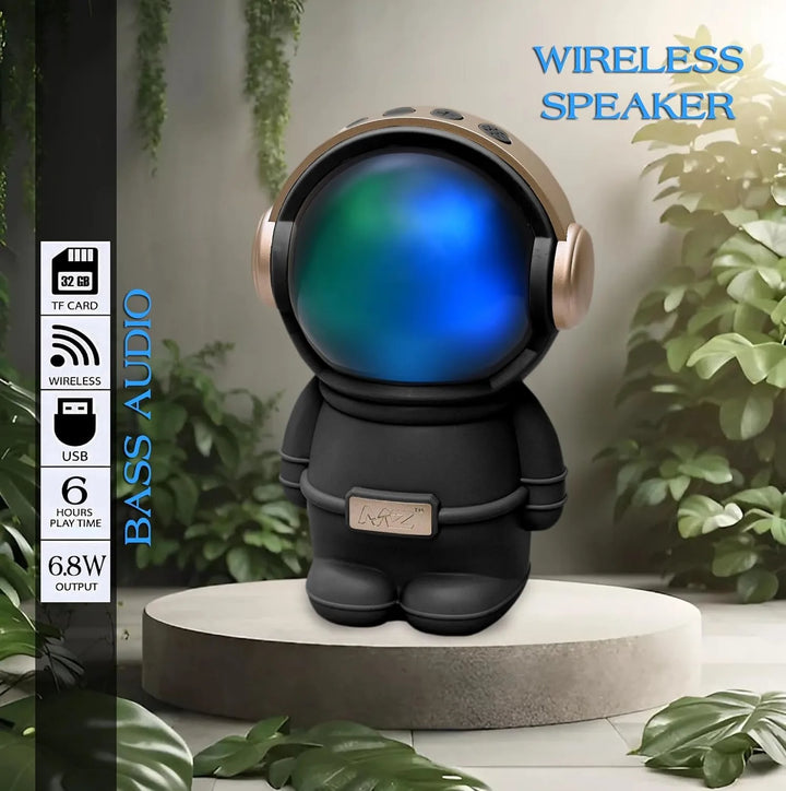 Bluetooth Speaker with LED Lights – Space Themed Astronaut Design

