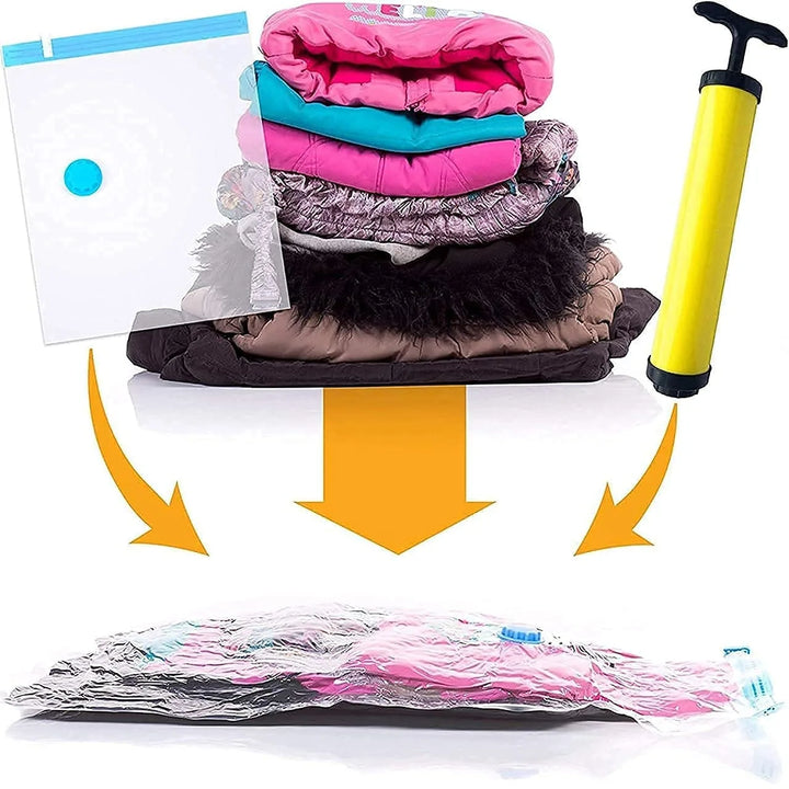 Transparent storage bag with double‑zip seal and valve

