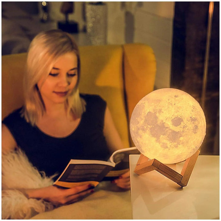 Portable moon nightlight—no wires, LED rechargeable

Perfect gift lamp—Vaayu moon lamp in gift packaging



