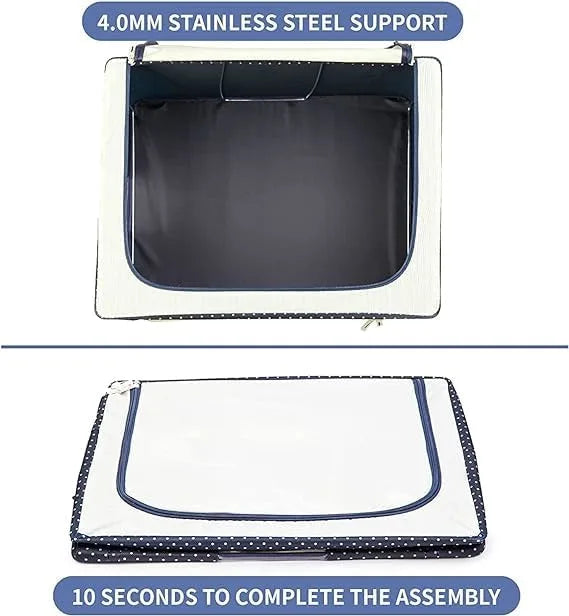 Folded flat storage organizer for space-saving use
