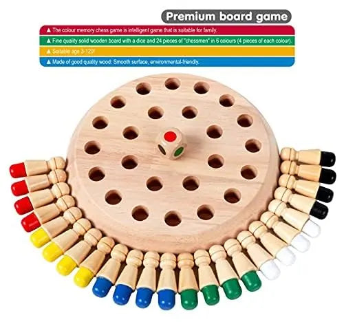 Children playing with Wooden Memory Chess Game – Vaayu-E-Store