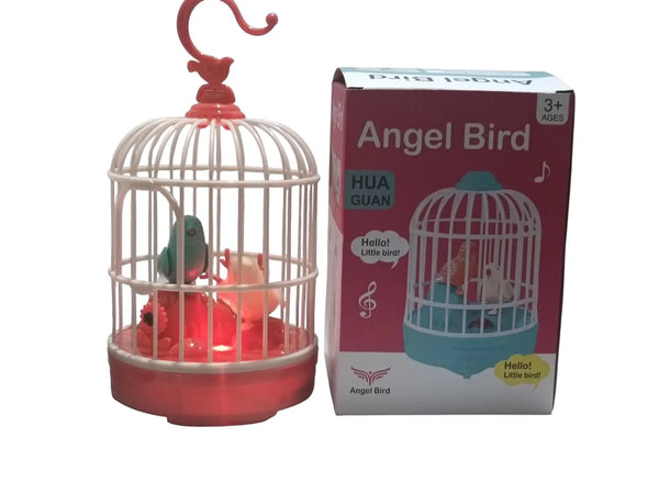 Vaayu‑E‑Store voice controlled chirping bird toy in cage


